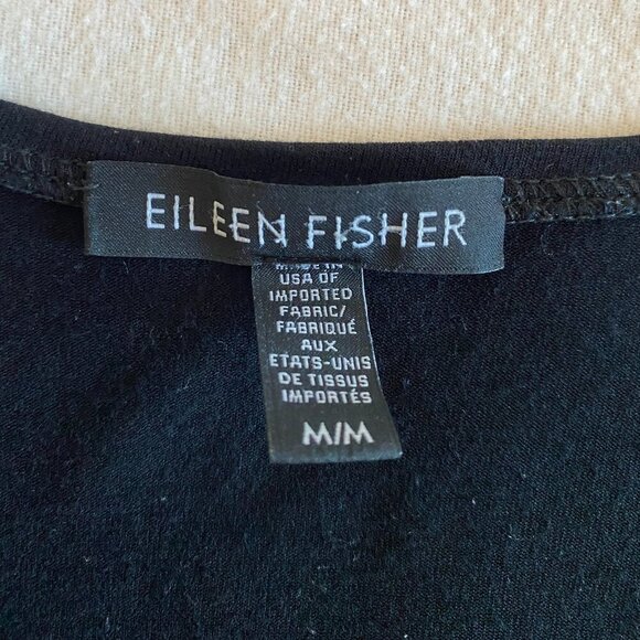 Eileen Fisher dress Women's Medium black tunic A-line comfort leisurewear - Picture 6 of 6